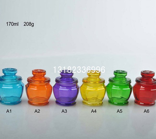 彩色玻璃工藝瓶170ml
